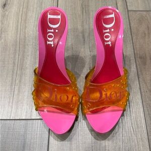 Vintage Dior jelly heels